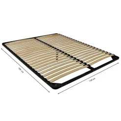 Weber Industries Sommier Métal RENO22 160x200+ 1 pied amovible / Noir