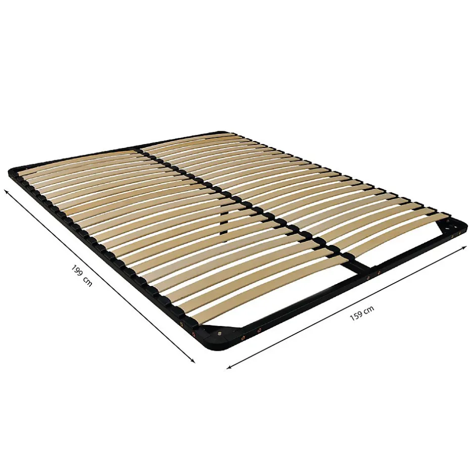 Weber Industries Sommier Métal RENO22 160x200+ 1 pied amovible / Noir