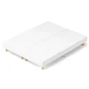 Teeno Sommier tapissé 160x200 cm(2x80x200), 12 pieds pour un maintien stable, hauteur 29 cm, housse amovible incluse