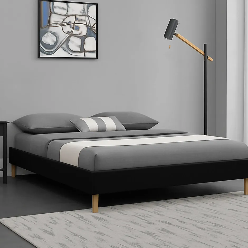 King Of Dreams Sommier Tapissier 20 cm 180x200 13 Lattes Montage Rapide et Facile Design Moderne et Esthétique SOMMIER ADRIEN NOIR