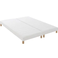 Idliterie Sommier tapissier à lattes blanc 2x90x200