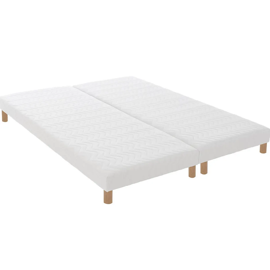 Idliterie Sommier tapissier à lattes blanc 2x80x200