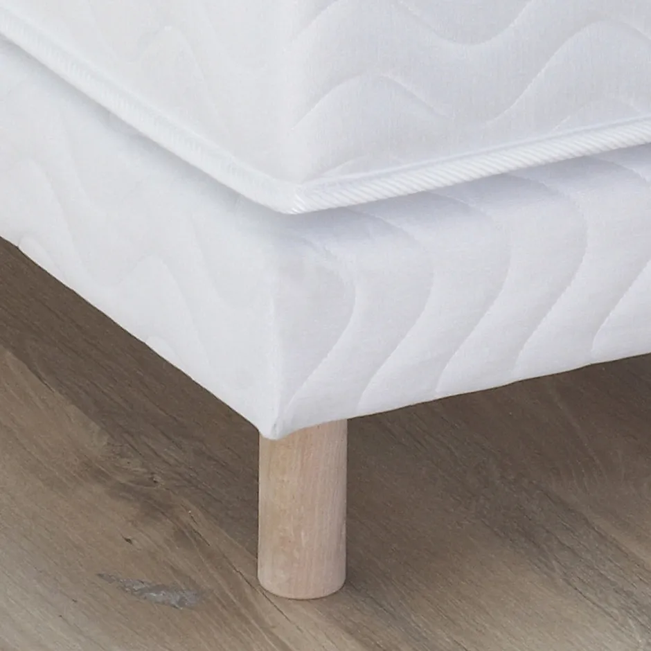 Idliterie Sommier tapissier à lattes blanc 2x80x200