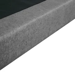 Idliterie Sommier tapissier à lattes fixes 180x200 gris chiné