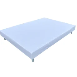 Kosmi Sommier tapissier à lattes 90x190cm sur pieds pour lit 1 place Sale