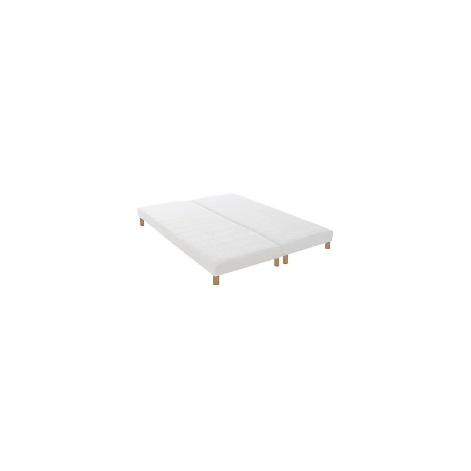 Idliterie Sommier tapissier à lattes blanc 2x90x200