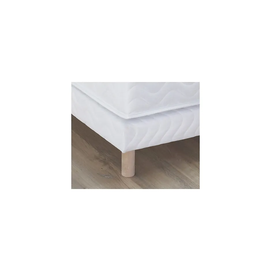 Idliterie Sommier tapissier à lattes blanc 2x90x200