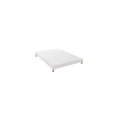 Idliterie Sommier tapissier à lattes blanc 160x200