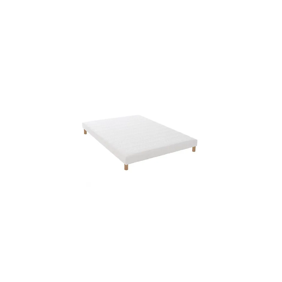 Idliterie Sommier tapissier à lattes blanc 140x190