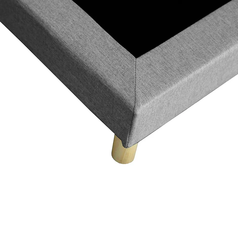 Idliterie Sommier tapissier à lattes fixes 160x200 gris chiné Clearance