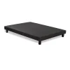 Deko Dream Sommier tapissier a lattes 160 x 200 - Bois massif gris anthracite + pieds - FINLANDEK Rakenne Outlet