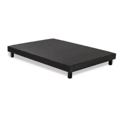 Deko Dream Sommier tapissier a lattes 160 x 200 - Bois massif gris anthracite + pieds - FINLANDEK Rakenne Outlet