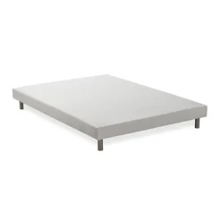 Deko Dream Sommier tapissier a lattes 160 x 200 - Bois massif blanc + pieds - FINLANDEK Rakenne
