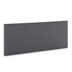 Vs Venta-Stock Sommier tapissier Aura + tête de lit 140x190 cm Gris Foncé, hauteur 30 cm