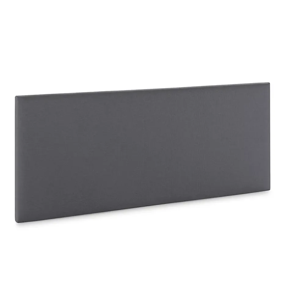 Vs Venta-Stock Sommier tapissier Aura + tête de lit 140x190 cm Gris Foncé, hauteur 30 cm