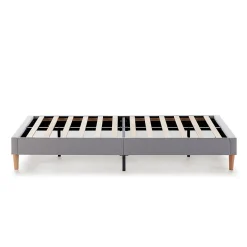 Vs Venta-Stock Sommier tapissier Aura 90x190 cm Gris clair, Hauteur 30 cm