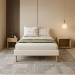 King Of Dreams Sommier tapissier blanc - 80x190 cm - pieds de 20 cm - 13 lattes - montage rapide - solide et confortable