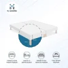 By Sommiflex. SOMMIER TAPISSIER BLANC 100x200x2 (200x200) FABRICATION FRANÇAISE ARTISANALE PIEDS OFFERTS HAUTEUR avec PIEDS 27 cm Discount