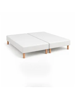 By Sommiflex. SOMMIER TAPISSIER blanc 90x200x2 (180x200) avec PIEDS offerts FABRICATION FRANÇ