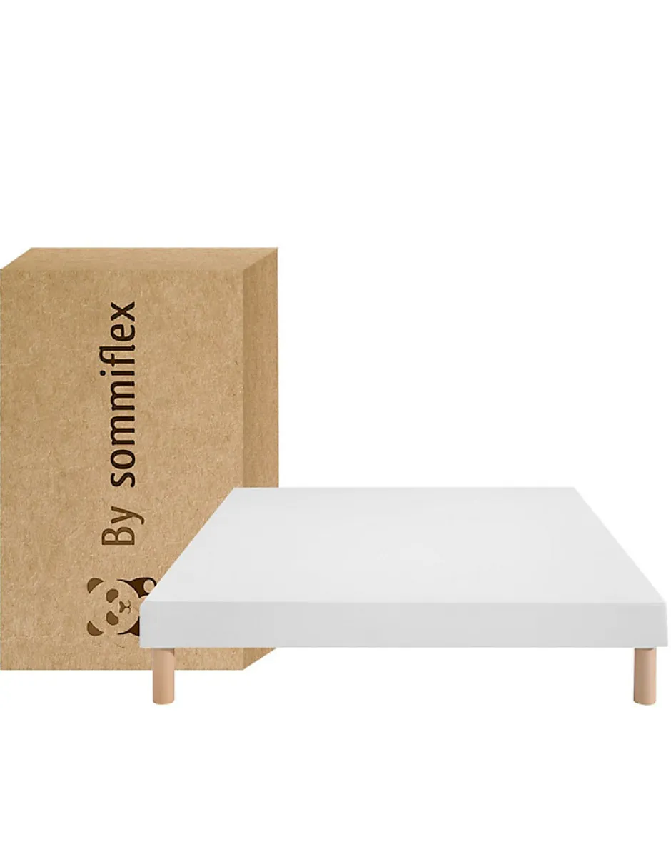 By Sommiflex. Sommier Tapissier Blanc 140x190 Fabrication Française Artisanale
