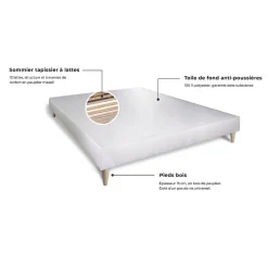 Sleepfit Sommier tapissier blanc 140x190