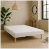 By Sommiflex. Sommier Tapissier Blanc 140x190 Conception Française Artisanale New