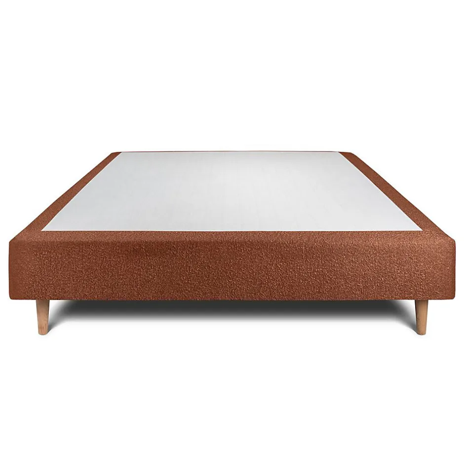 Sommeil De Plomb Sommier Tapissier Bouclette Terracotta 140x200 H35cm