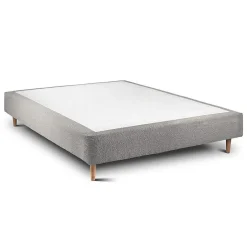 Sommeil De Plomb Sommier Tapissier Bouclette Gris 135x190 H35cm