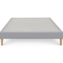 Idimex Sommier tapissier BREST 160 x 200 cm revêtement tissu - Gris Clearance