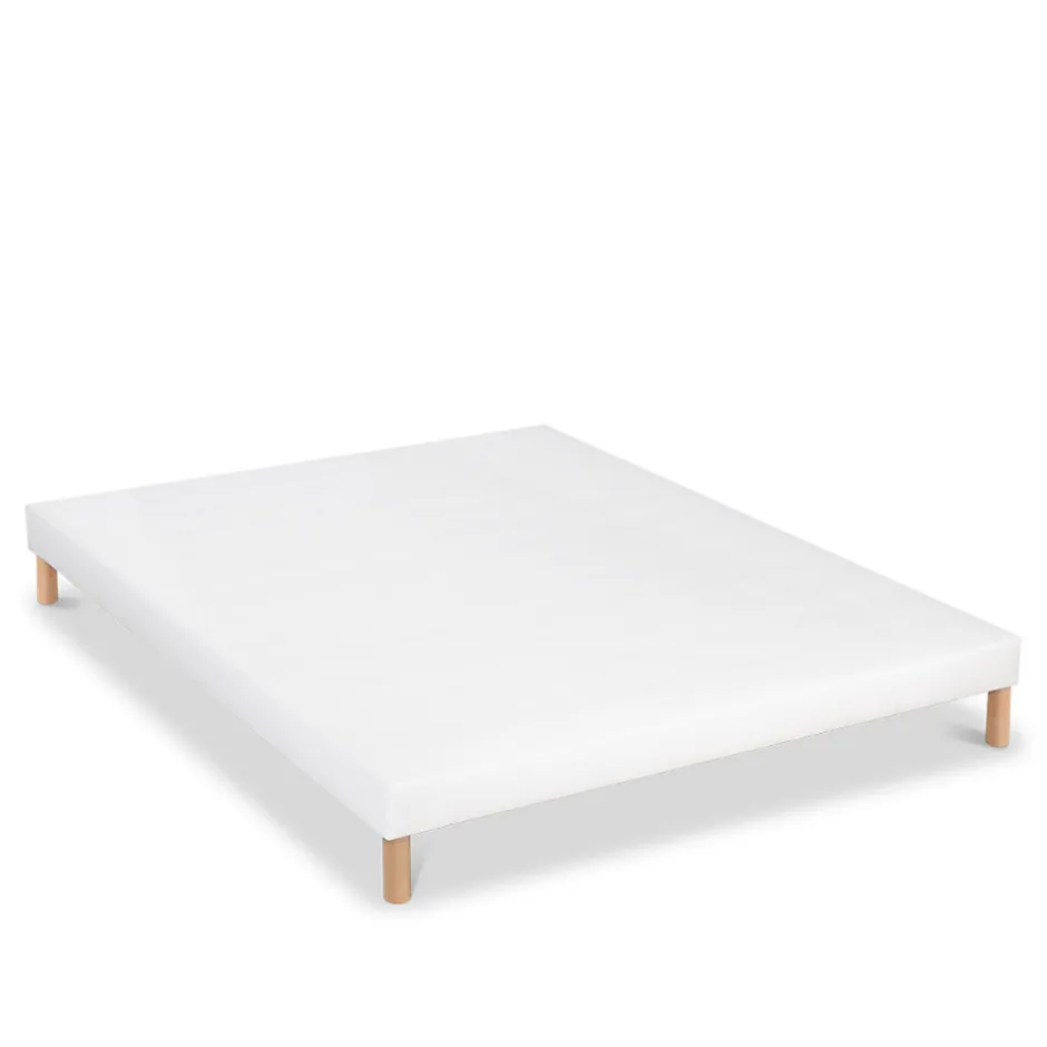 Bellecour Sommier tapissier Capucine 140x190 cm Epaisseur 13 cm Blanc (pieds non inclus) Clearance