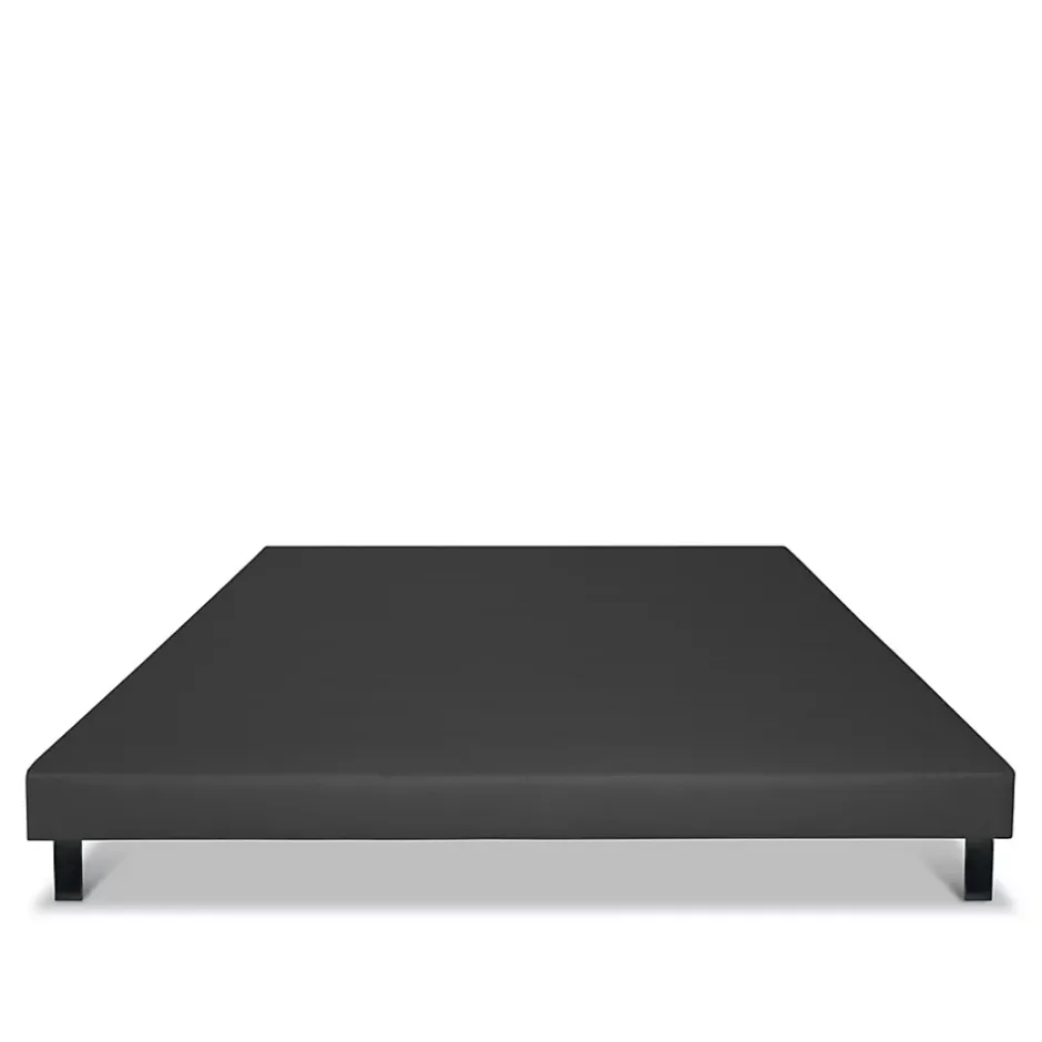 Bellecour Sommier tapissier Capucine 160x200 cm Epaisseur 13 cm Gris anthracite (pieds non inclus) Discount