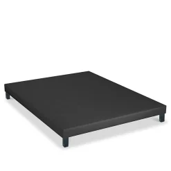 Bellecour Sommier tapissier Capucine 160x200 cm Epaisseur 13 cm Gris anthracite (pieds non inclus) Discount
