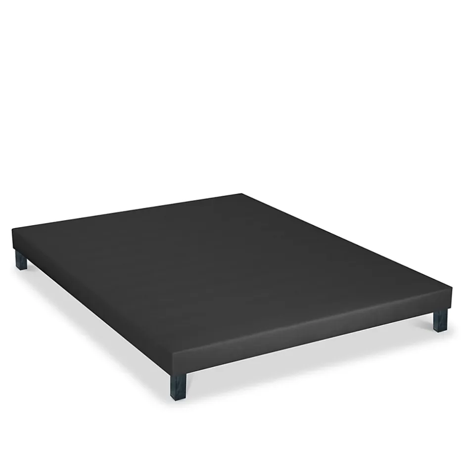 Bellecour Sommier tapissier Capucine 160x200 cm Epaisseur 13 cm Gris anthracite (pieds non inclus) Discount