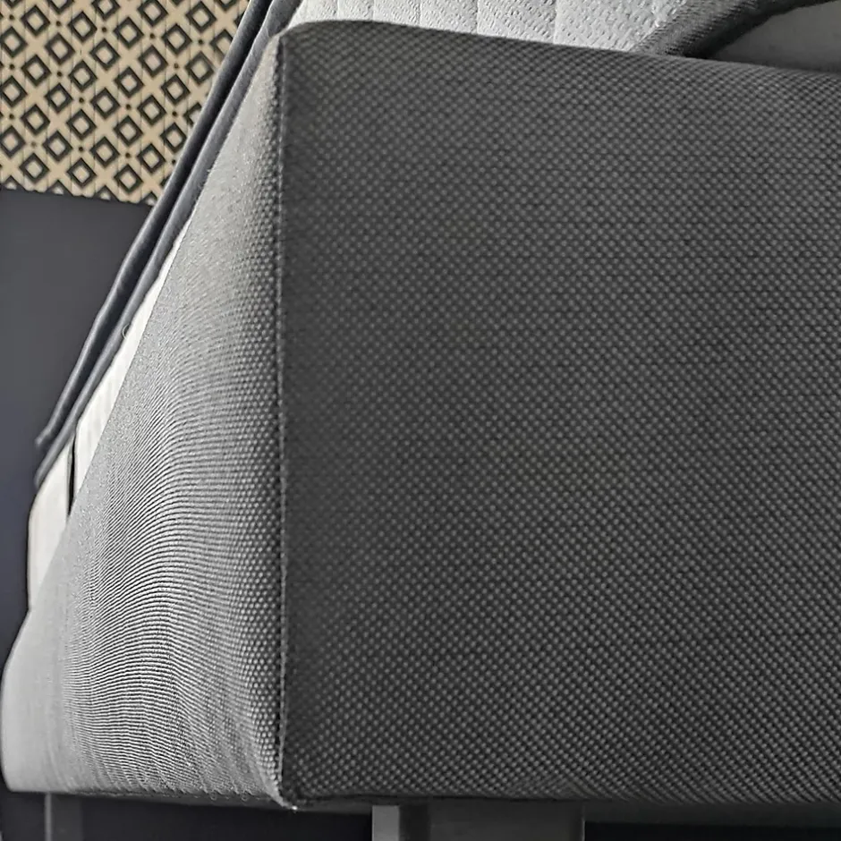 Bellecour Sommier tapissier Constantine 140x200 cm Epaisseur 18 cm Gris anthracite (pieds non inclus) Hot