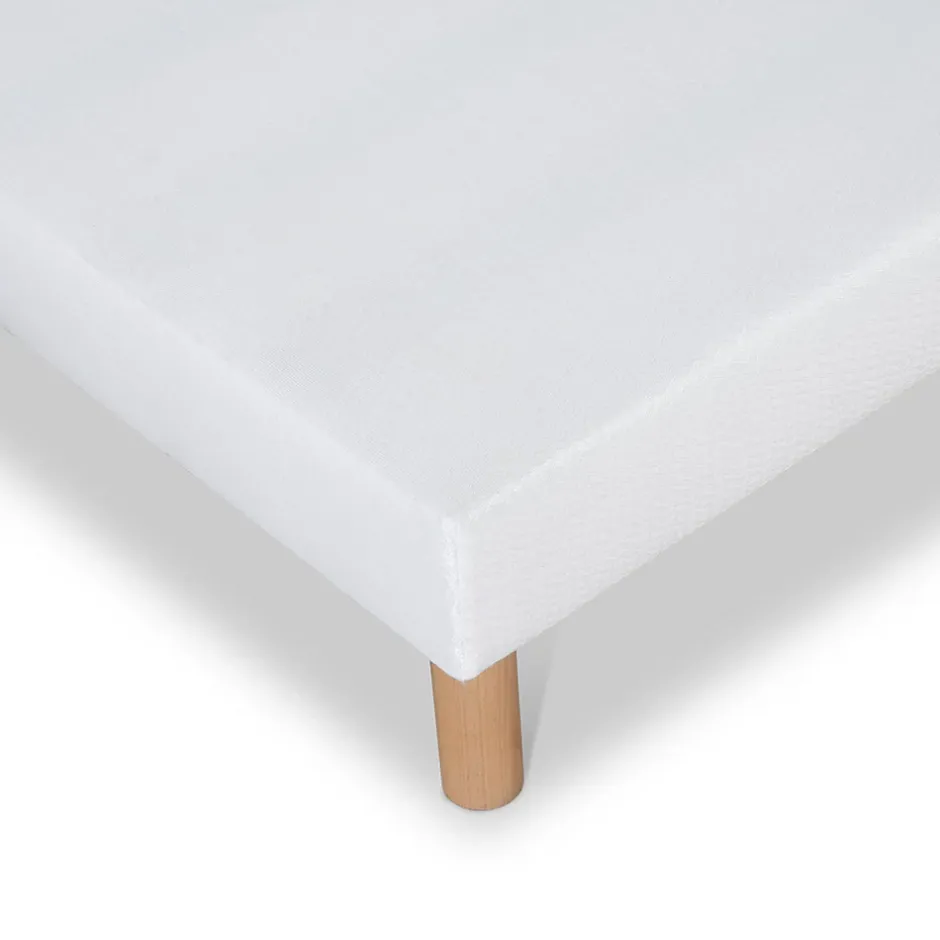 Bellecour Sommier tapissier Constantine 80x200 cm Epaisseur 18 cm Blanc (pieds non inclus) Discount