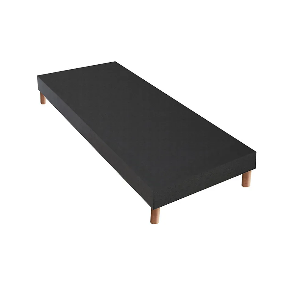 Idliterie Sommier tapissier gris anthracite noir 90x200
