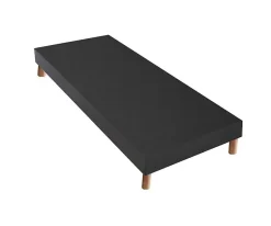 Idliterie Sommier tapissier gris anthracite noir 90x200