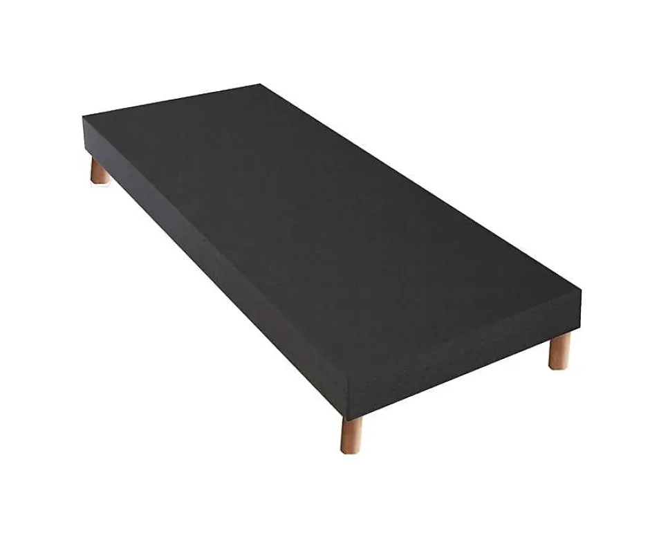 Idliterie Sommier tapissier gris anthracite noir 90x200