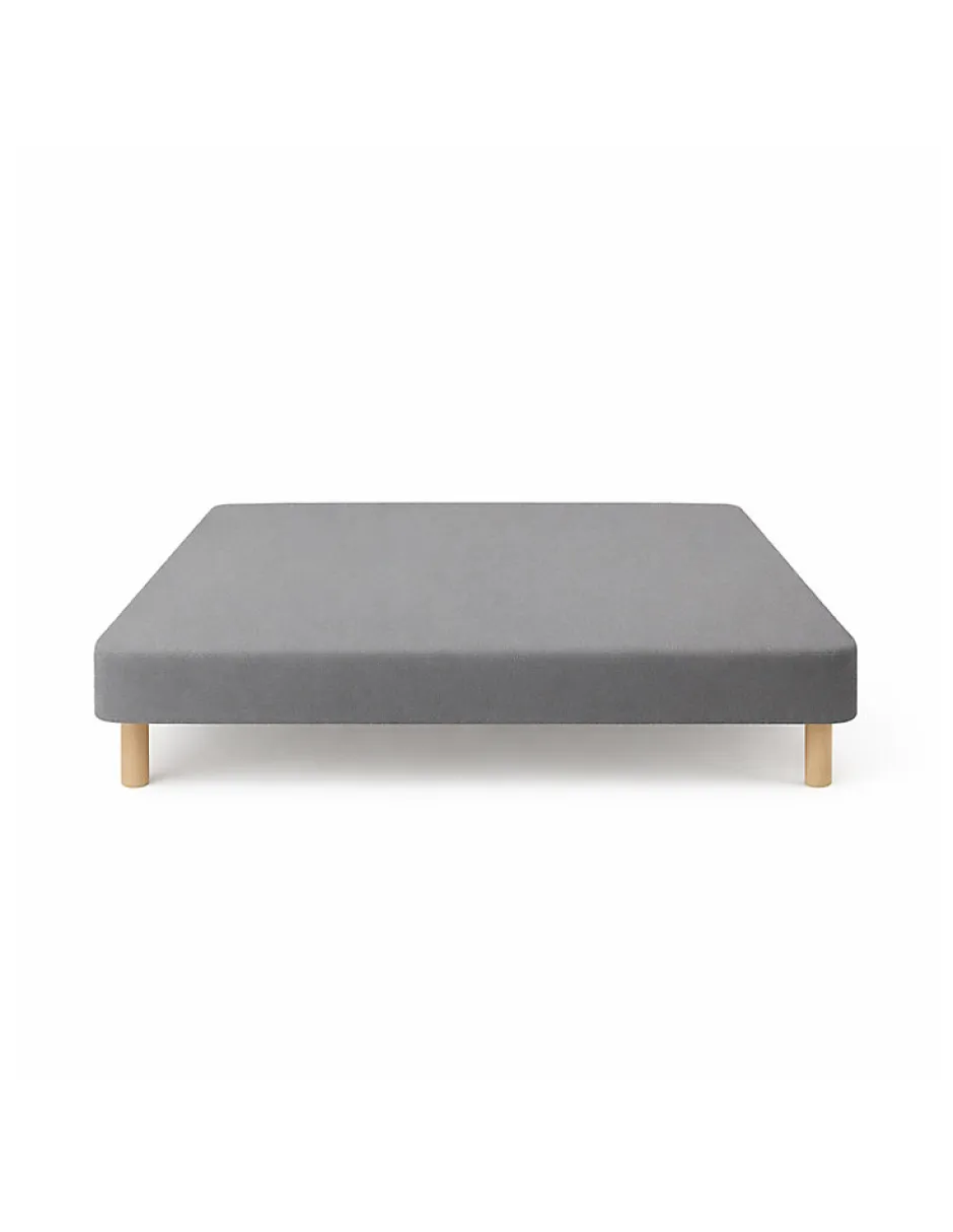 By Sommiflex. SOMMIER TAPISSIER GRIS 160x200 cm FABRICATION FRANÇAISE ARTISANALE PIEDS OFFERTS HAUTEUR avec PIEDS 27 cm