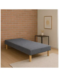 By Sommiflex. SOMMIER TAPISSIER GRIS 90x200 cm FABRICATION FRANÇAISE ARTISANALE PIEDS OFFERTS HAUTEUR avec PIEDS 27 cm