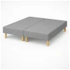 By Sommiflex. SOMMIER TAPISSIER GRIS 70x190x2 (140x190) FABRICATION FRANÇAISE ARTISANALE PIEDS OFFERTS HAUTEUR avec PIEDS 27 cm