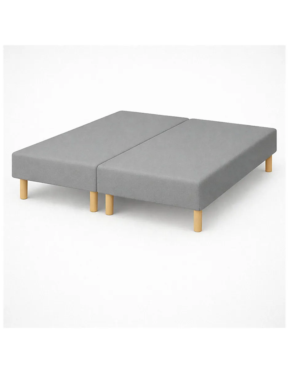 By Sommiflex. SOMMIER TAPISSIER GRIS 80x200x2 (160x200) FABRICATION FRANÇAISE ARTISANALE PIEDS OFFERTS HAUTEUR avec PIEDS 27 cm