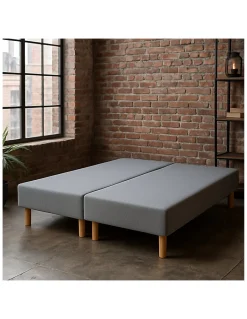 By Sommiflex. SOMMIER TAPISSIER GRIS 80x200x2 (160x200) FABRICATION FRANÇAISE ARTISANALE PIEDS OFFERTS HAUTEUR avec PIEDS 27 cm