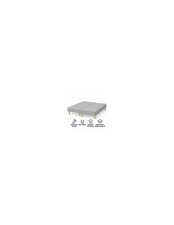 By Sommiflex. SOMMIER TAPISSIER GRIS 80x200x2 (160x200) FABRICATION FRANÇAISE ARTISANALE PIEDS OFFERTS HAUTEUR avec PIEDS 27 cm