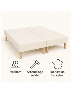 By Sommiflex. SOMMIER TAPISSIER NOIR 70x200x2 (140x200) FABRICATION FRANÇAISE ARTISANALE PIEDS OFFERTS HAUTEUR avec PIEDS 27 cm