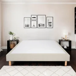 Bellecour Sommier tapissier Sisal 90x190 cm Epaisseur 18 cm Beige (pieds non inclus) Online