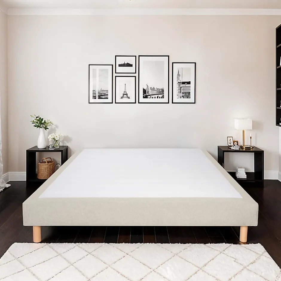 Bellecour Sommier tapissier Sisal 90x190 cm Epaisseur 18 cm Beige (pieds non inclus) Online