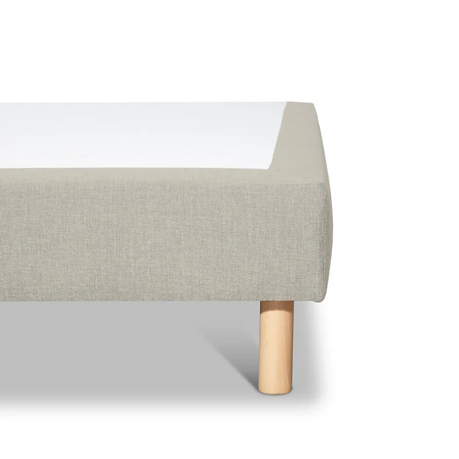 Bellecour Sommier tapissier Sisal 160x200 cm Epaisseur 18 cm Beige (pieds inclus)