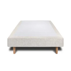 Sommeil De Plomb Sommier Tapissier Tissu Beige clair 80x200 H29cm