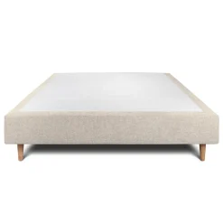 Sommeil De Plomb Sommier Tapissier Tissu Beige clair 160x200 H35cm